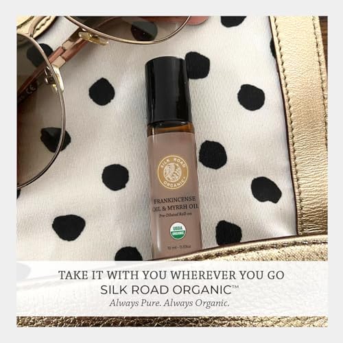 Silk Road Organic Frankincense Myrrh Essential Oil Roll On 10ml