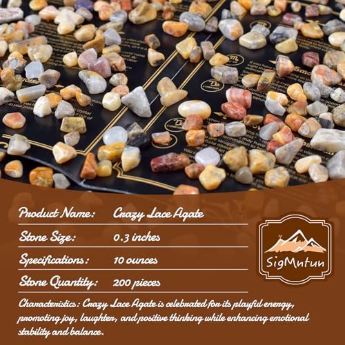 Polished Crazy Lace Agate Crystal Chips 200 Pcs