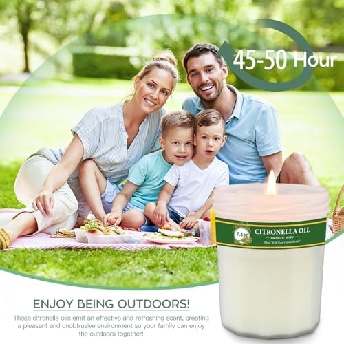PELN Citronella Candles Outdoor 4 Pack 200 Hours Burning