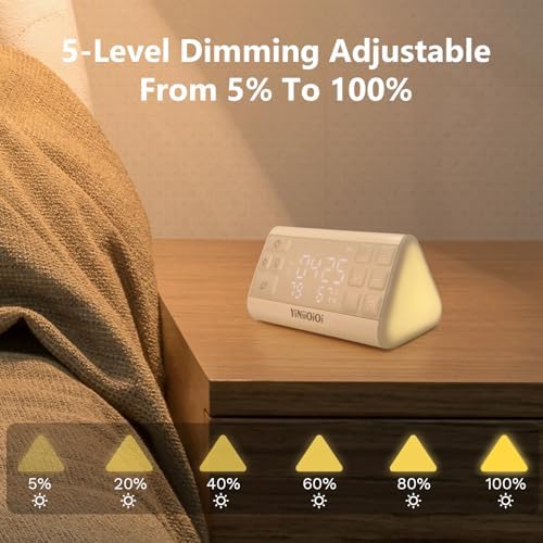 Soothing Sound Machine with Alarm Clock and Night Lights