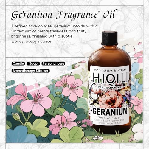 HIQILI Geranium Essential Oil 507 Fl Oz