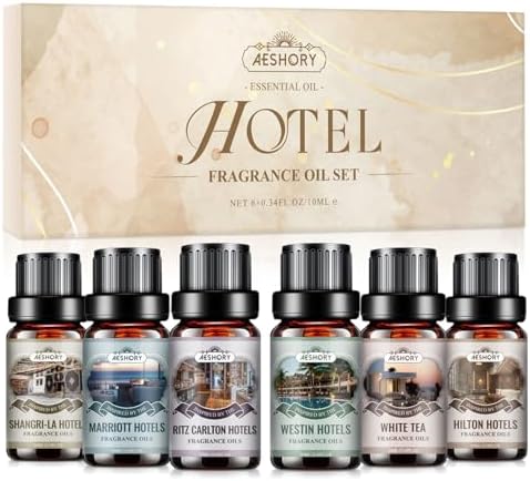 Hotel Diffuser Oil Gift Set - 6x10ml Luxury Scent Blends