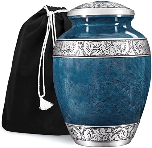 GSM Brands Cremation Urn with Blue Design