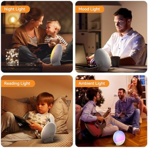 RICIAL Sunrise Alarm Clock with Light Therapy and White Noise