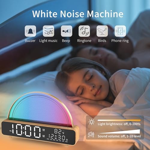 Sunrise Alarm Clock with 13 Soothing Sounds and Gentle Light