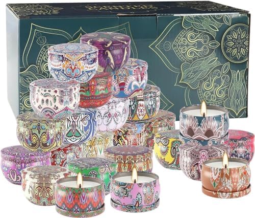 24 Pack Scented Candles Set for Relaxation and Aromatherapy