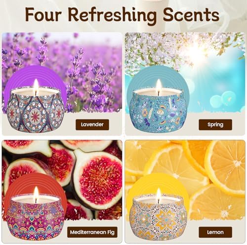 TranquilBliss Scented Candle Set 4 Pack