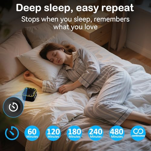 Sound Machine with Alarm Clock 30 Non-Looping Sleep Sounds and Night Light