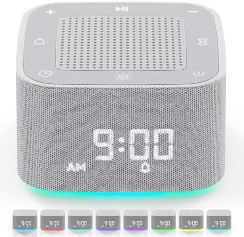 Augnner Sound Machine Alarm Clock with 32 Sleep Sounds and Night Light