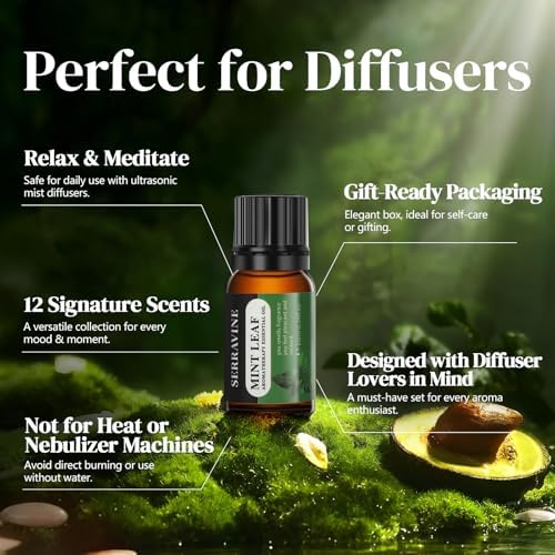 Serravine 12 Essential Oils Set for Diffusers