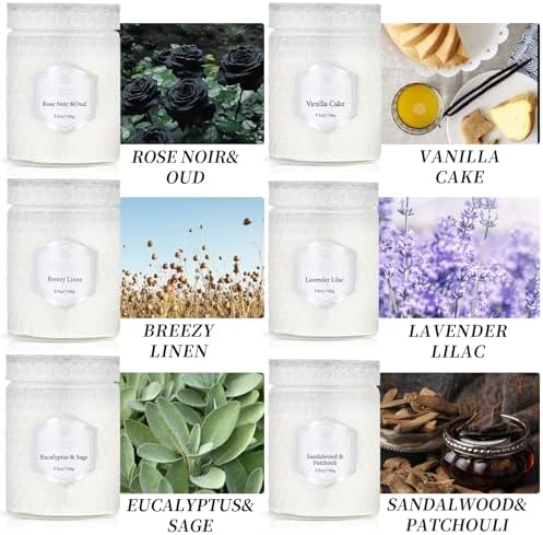 6 Pack Aromatherapy Candles for Home Comfort and Relaxation