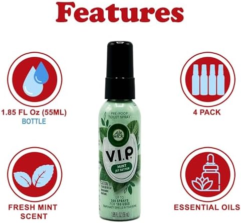 Air Wick VIP Pre-Poop Toilet Spray Pack of 4