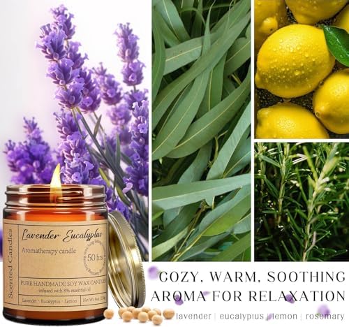 Lavender Eucalyptus Soy Candles for Relaxation