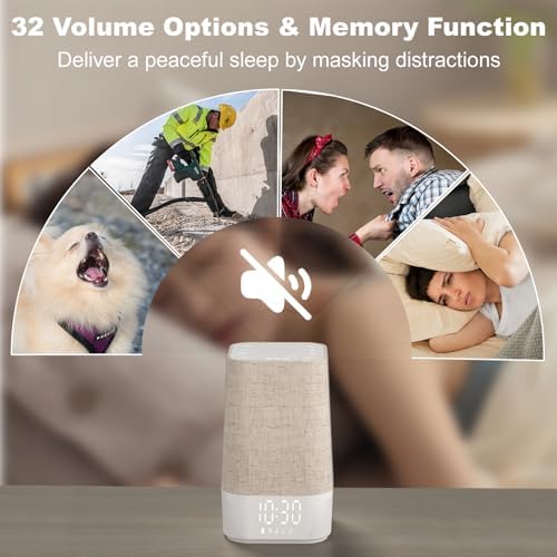 4-in-1 Sunrise Alarm Clock with White Noise and Night Light