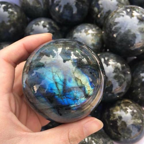 Labradorite Sphere Healing Crystal Ball with Pedestal