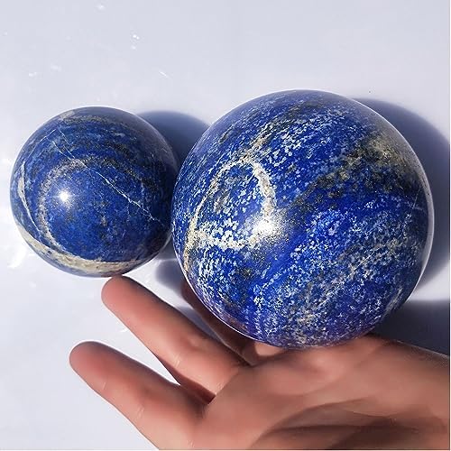 Lapis Lazuli Crystal Healing Ball with Wood Stand