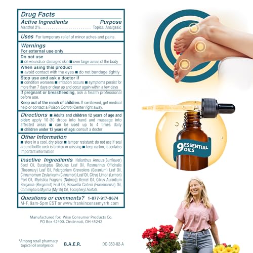 Frankincense Myrrh Pain Relief Rubbing Oil for Feet and Nerves