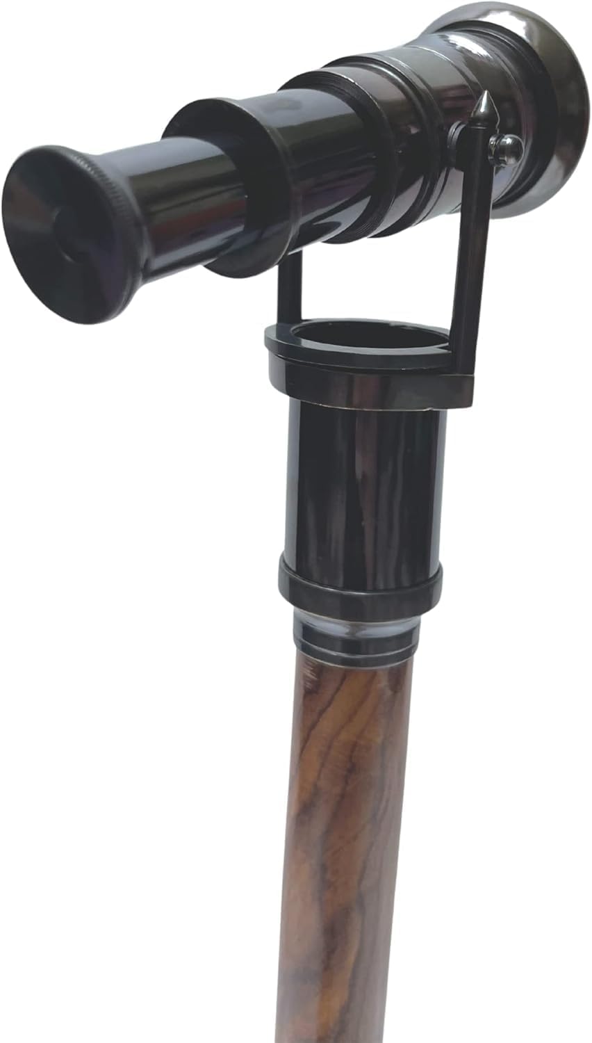 Nautical Walking Cane with Telescope Mount
