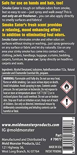 Smoke Eater - Eliminates Smoke Odor Without Washing