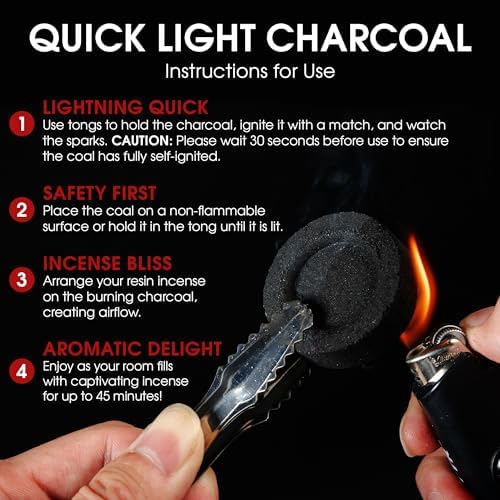 Sunlight Charcoal Tablets for Quick Light Incense