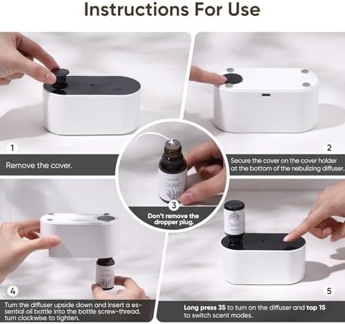 Waterless Diffuser with 3 Mist Modes Portable Aromatherapy Machine