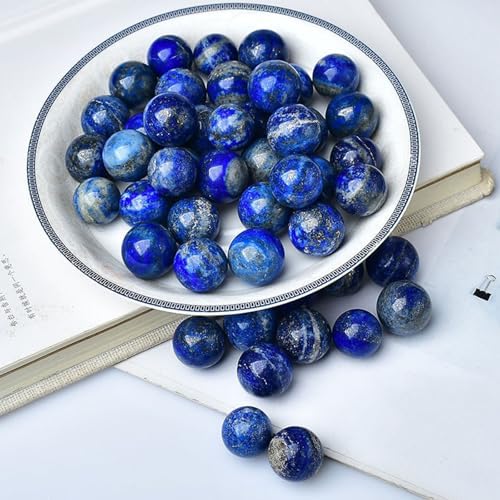 Lapis Lazuli Healing Crystal Sphere with Wooden Stand