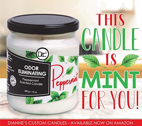 Peppermint Odor Eliminating Soy Candle - 80 Hour Burn