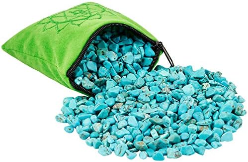 SUNYIK Green Howlite Turquoise Tumbled Crystal Pillow Stand