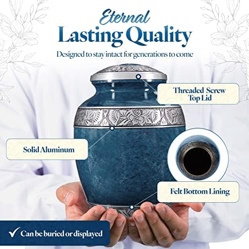 GSM Brands Cremation Urn with Blue Design