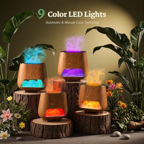 JJNJJN 200ml Aromatherapy Diffuser with LED Light and Humidifier