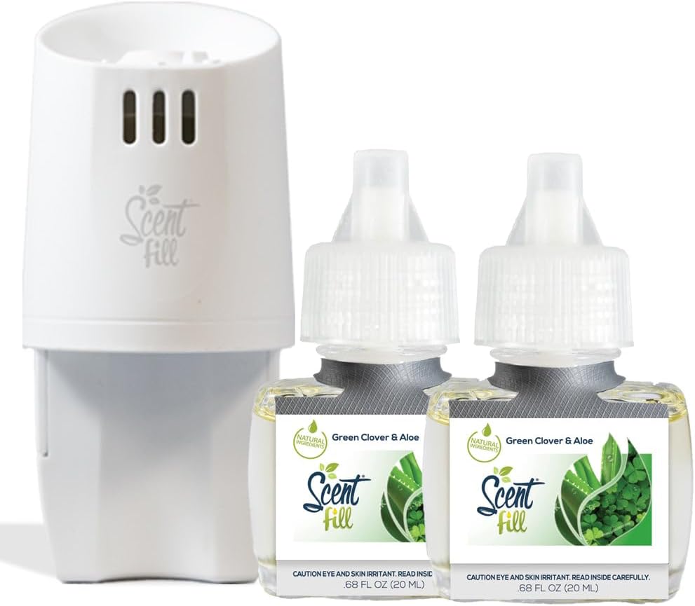 Scent Fill Green Clover Aloe Air Freshener 2 Refills Diffuser