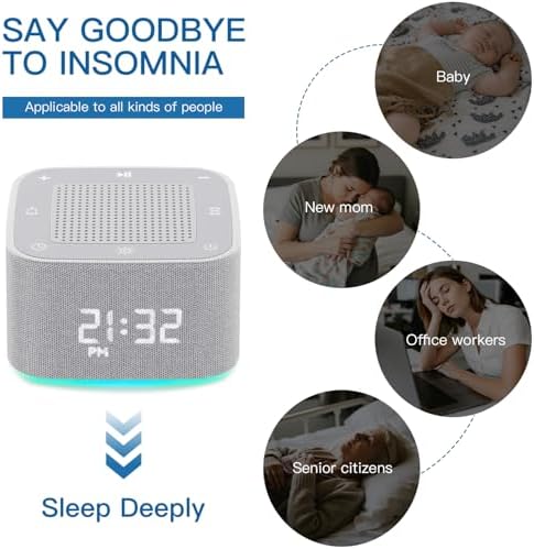 White Noise Sound Machine with 32 Sounds and Night Light