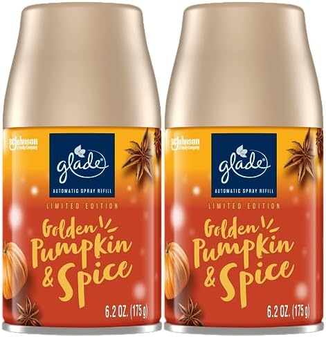Glade Automatic Spray Refill Golden Pumpkin Spice 62 Oz 2 Count