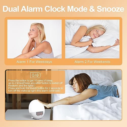 RICIAL Sunrise Alarm Clock with Wake Up Light