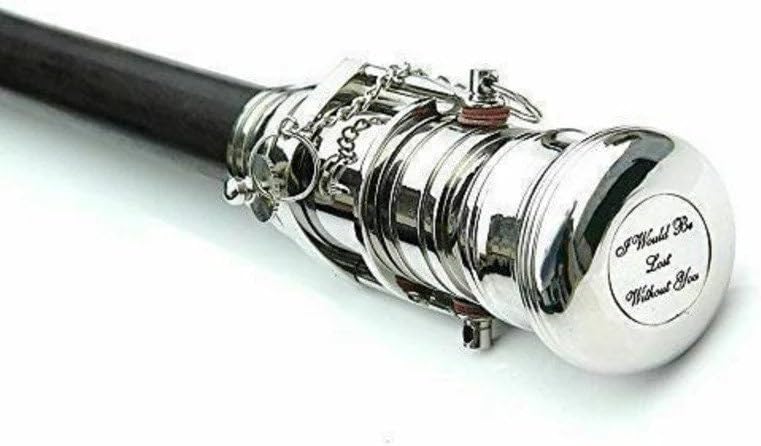 Generic Antique Telescope Walking Cane Brass Stick