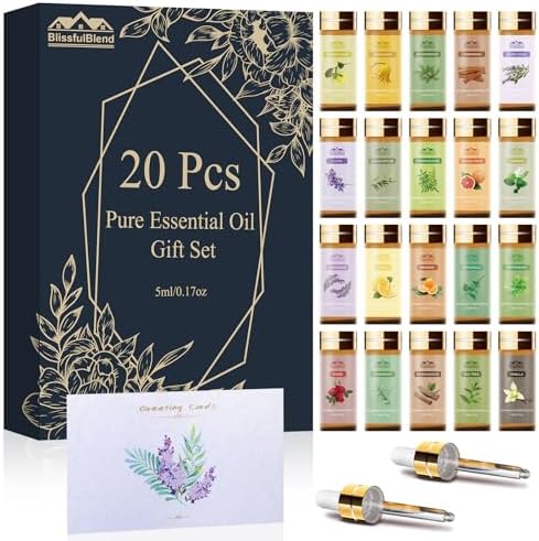Pure Essential Oils Set 20 Scents for Diffusers and DIY