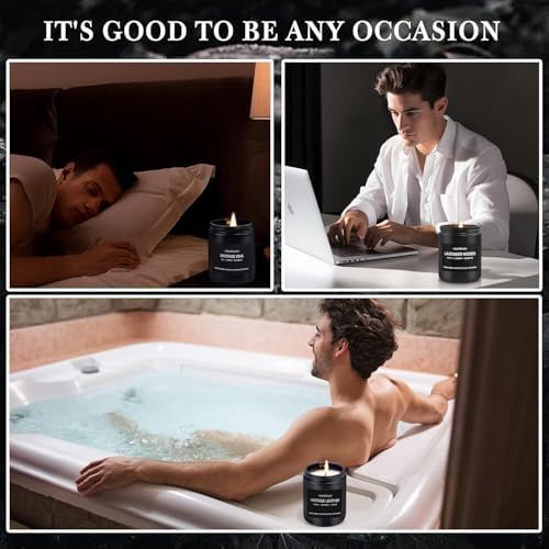 4 Pack Men Scented Candles for Home Gifts
