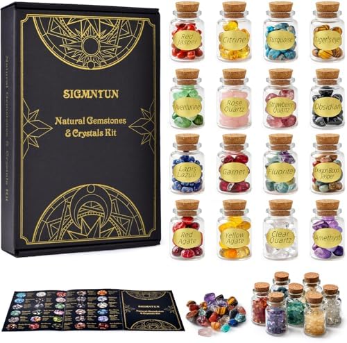 Healing Crystals in Jars 16 PCS Set