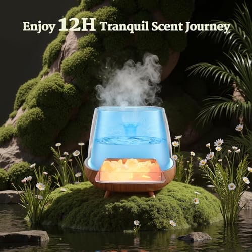JJNJJN 200ml Aromatherapy Diffuser with LED Light and Humidifier