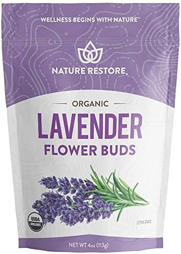 Nature Restore Dried Lavender Flowers USDA Organic Extra Grade 4 Ounces