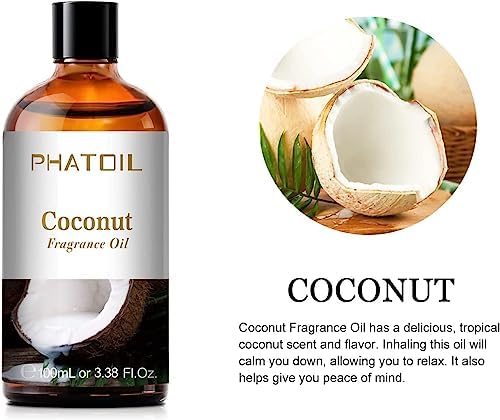 PHATOIL 338 Fl OZ Coconut Essential Oil Aromatherapy