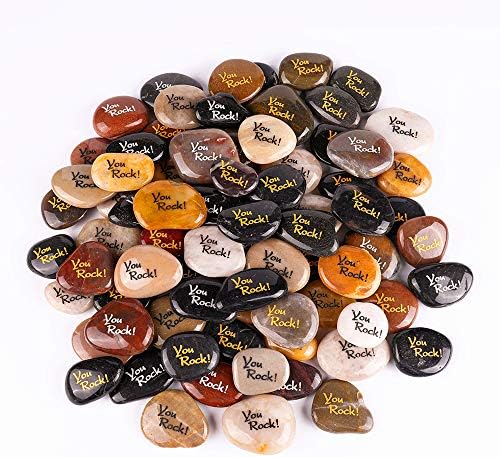 ROCKIMPACT 100PCS You Rock Engraved Rocks