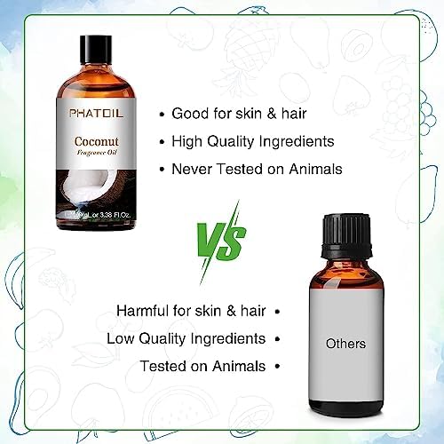 PHATOIL 338 Fl OZ Coconut Essential Oil Aromatherapy