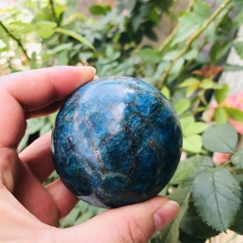 Large Natural Quartz Crystal Sphere Blue Apatite 60MM-70MM 1PC