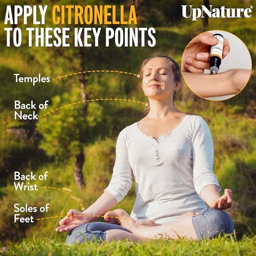 UpNature Citronella Oil Roll On - Natural Insect Repellent for Camping