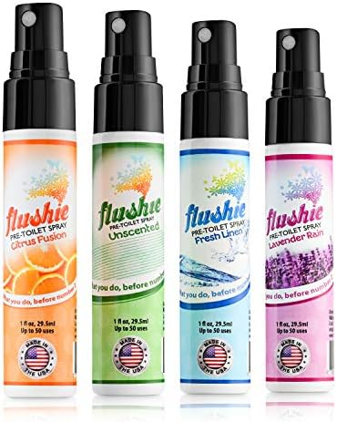 Flushie Pre-Toilet Spray for Bathroom Odor Elimination