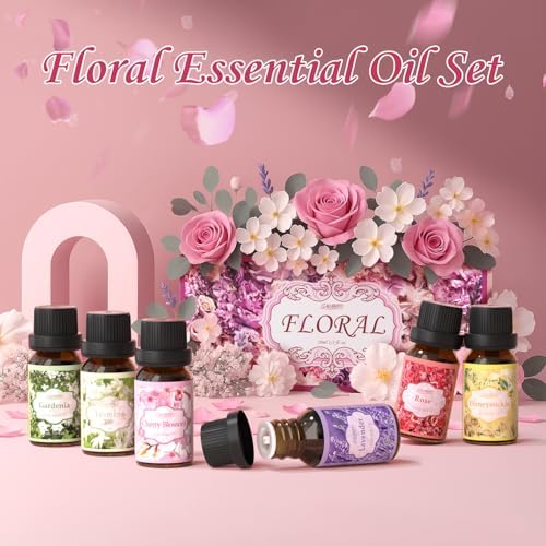 Salubrito 6 Piece Floral Essential Oil Set