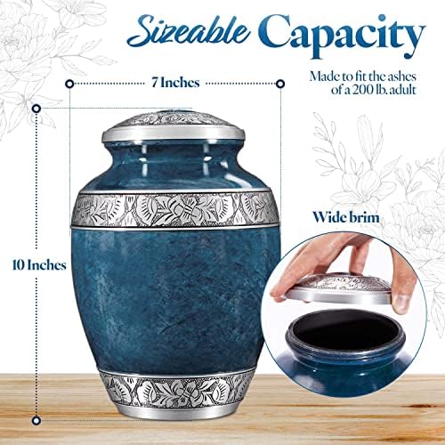 GSM Brands Cremation Urn with Blue Design