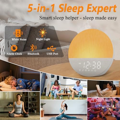 Sunrise Alarm Clock with Sound Machine and Light