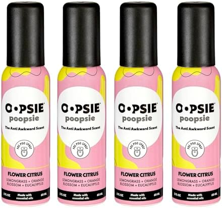 Oopsie Poopsie Pre Poop Spray 4 Pack Flower Citrus